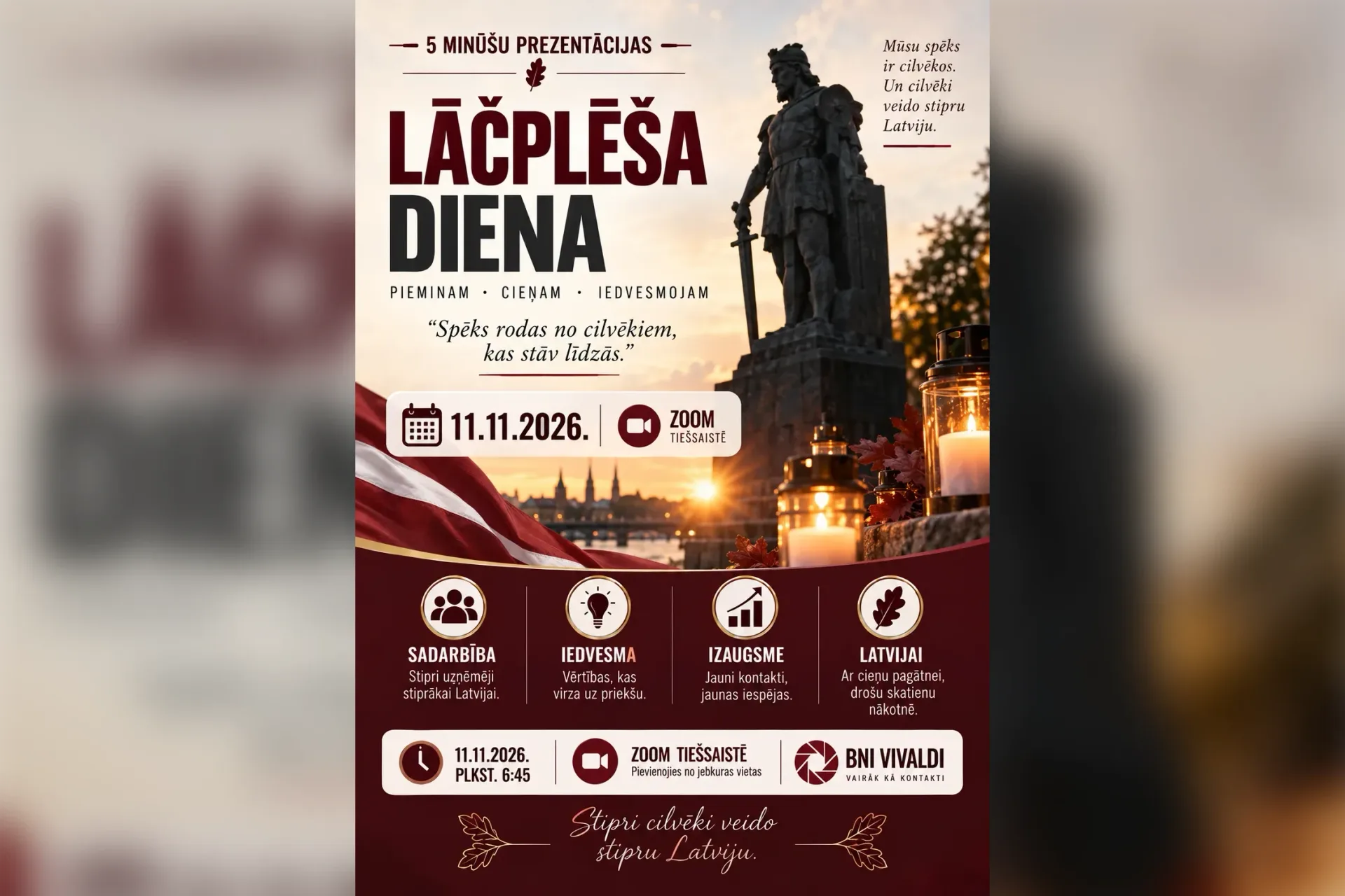 BNI Vivaldi Zoom tikšanās | Lāčplēša diena