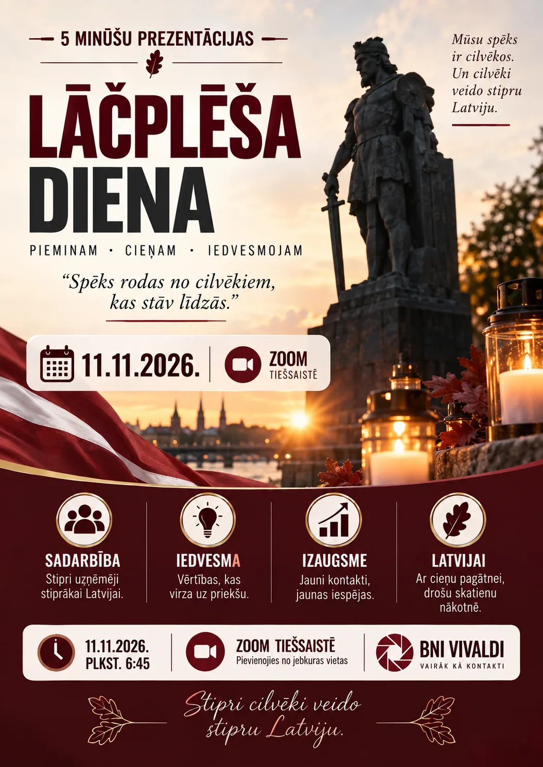 BNI Vivaldi Zoom tikšanās | Lāčplēša diena