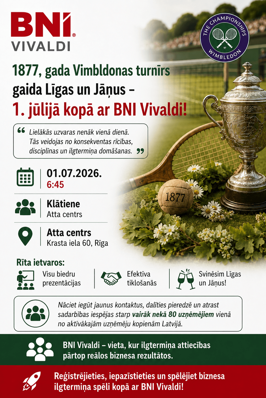 Jāņu un Līgu diena | Lielā BNI Vivaldi klātienes tikšanās Atta centrā